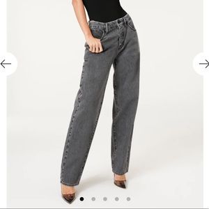 Good American 90s Wide Leg Denim Jeans Dark Grey size 28 / 6